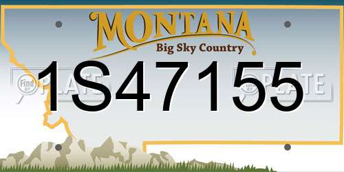 1S47155 Montana License Plate