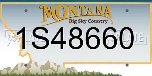 1S48660 Montana License Plate