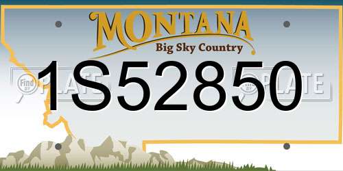 1S52850 Montana License Plate
