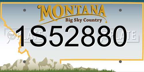 1S52880 Montana License Plate