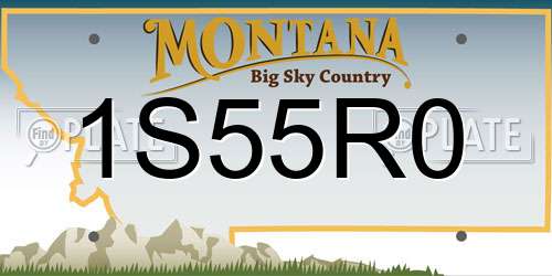 1S55R0 Montana License Plate