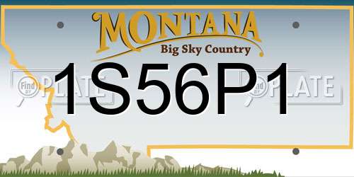 1S56P1 Montana License Plate