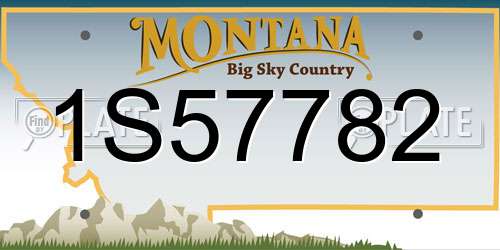 1S57782 Montana License Plate