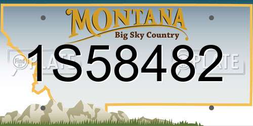 1S58482 Montana License Plate