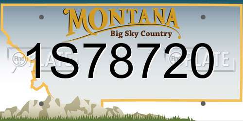 1S78720 Montana License Plate