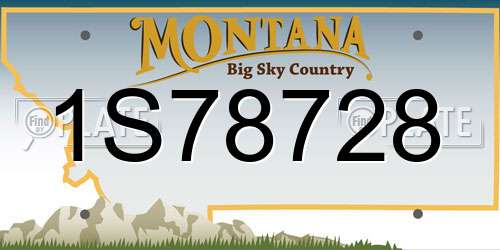 1S78728 Montana License Plate