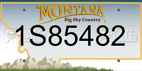 1S85482 Montana License Plate