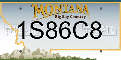 1S86C8 Montana License Plate