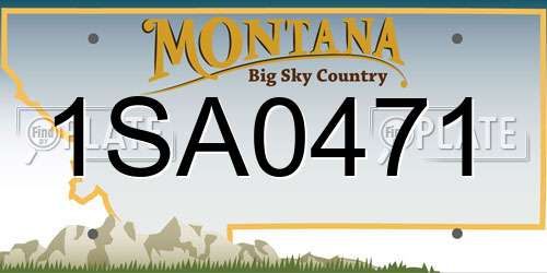 1SA0471 Montana License Plate