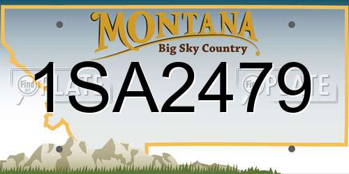 1SA2479 Montana License Plate