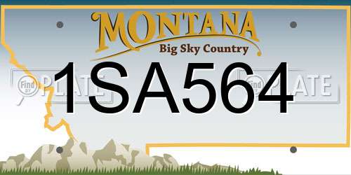 1SA564 Montana License Plate