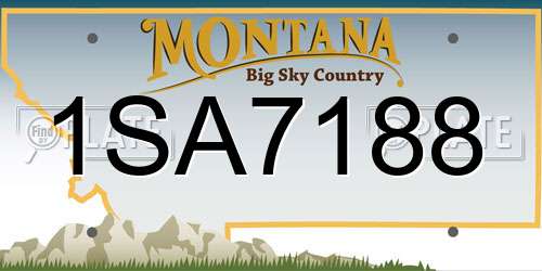 1SA7188 Montana License Plate