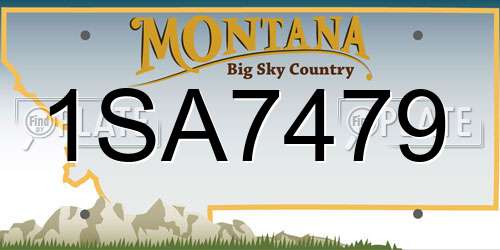 1SA7479 Montana License Plate