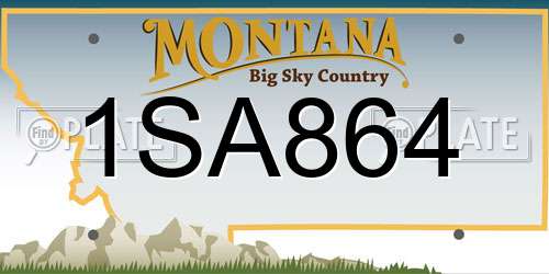 1SA864 Montana License Plate