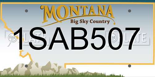 1SAB507 Montana License Plate