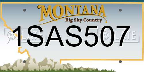 1SAS507 Montana License Plate