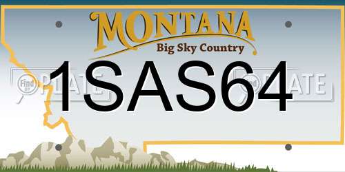 1SAS64 Montana License Plate