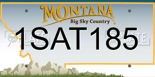1SAT185 Montana License Plate