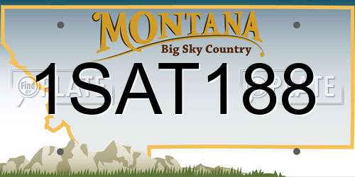 1SAT188 Montana License Plate