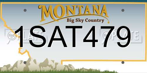 1SAT479 Montana License Plate