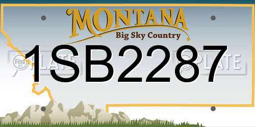 1SB2287 Montana License Plate