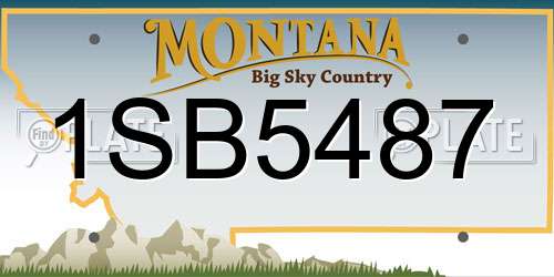 1SB5487 Montana License Plate