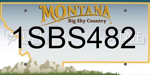 1SBS482 Montana License Plate