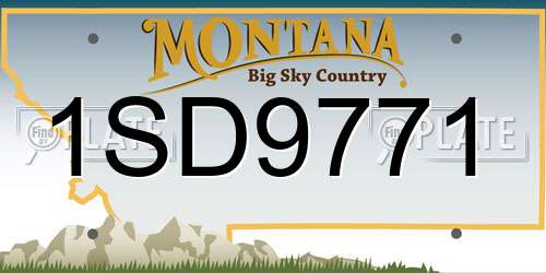 1SD9771 Montana License Plate