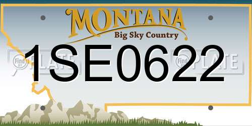 1SE0622 Montana License Plate