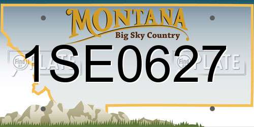 1SE0627 Montana License Plate