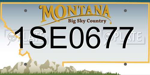 1SE0677 Montana License Plate