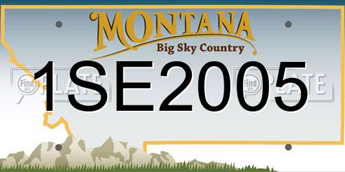 1SE2005 Montana License Plate