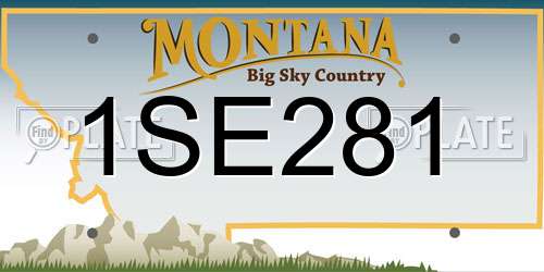 1SE281 Montana License Plate