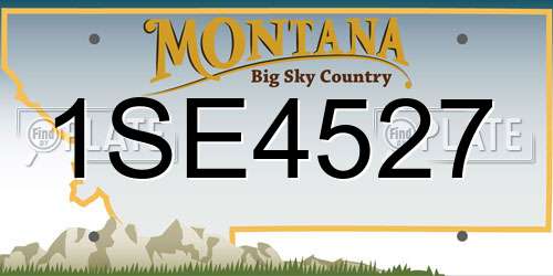 1SE4527 Montana License Plate