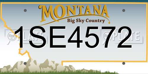 1SE4572 Montana License Plate
