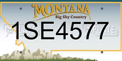 1SE4577 Montana License Plate