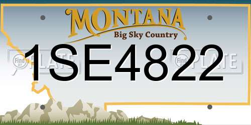 1SE4822 Montana License Plate