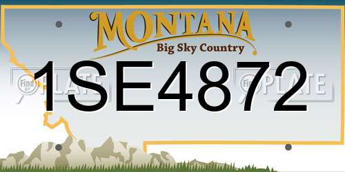 1SE4872 Montana License Plate