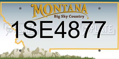 1SE4877 Montana License Plate