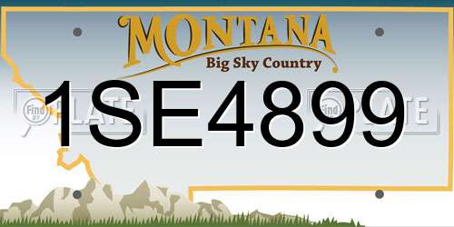1SE4899 Montana License Plate
