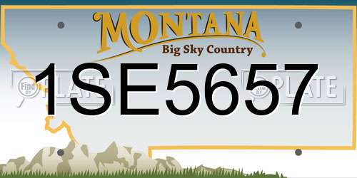 1SE5657 Montana License Plate