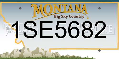 1SE5682 Montana License Plate