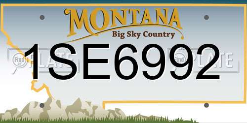 1SE6992 Montana License Plate