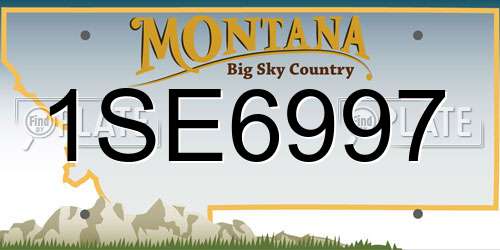 1SE6997 Montana License Plate