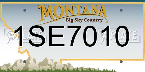 1SE7010 Montana License Plate