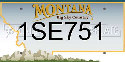 1SE751 Montana License Plate
