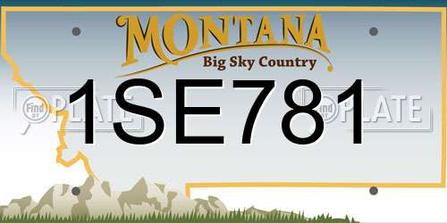 1SE781 Montana License Plate
