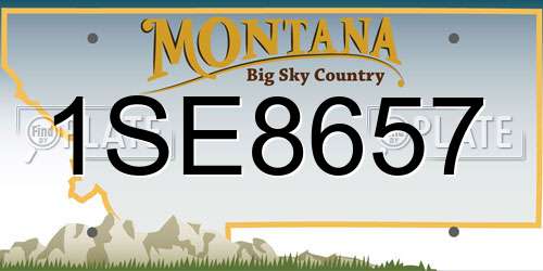 1SE8657 Montana License Plate