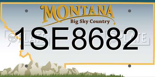 1SE8682 Montana License Plate