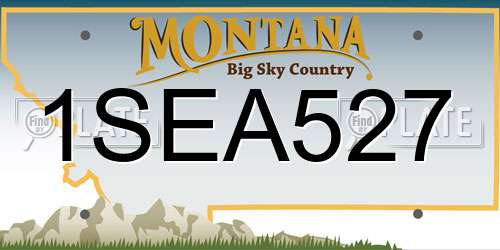 1SEA527 Montana License Plate
